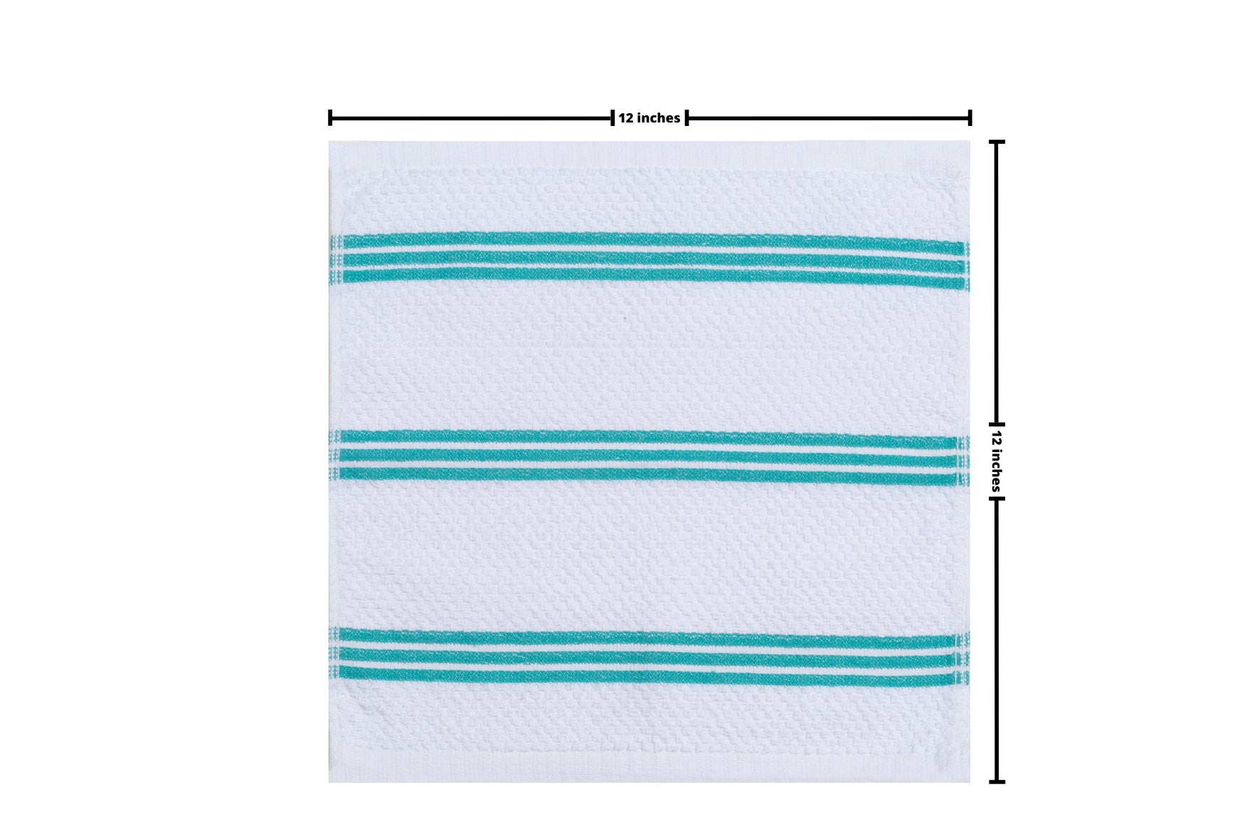 Living Fashions 8 Pack Cotton Terry Kitchen Dishcloth - 12 x 12