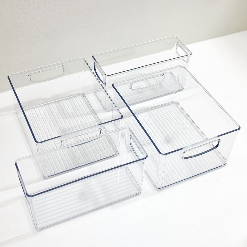 iDesign Set of 4 Linus Cabinet/Pantry Bins