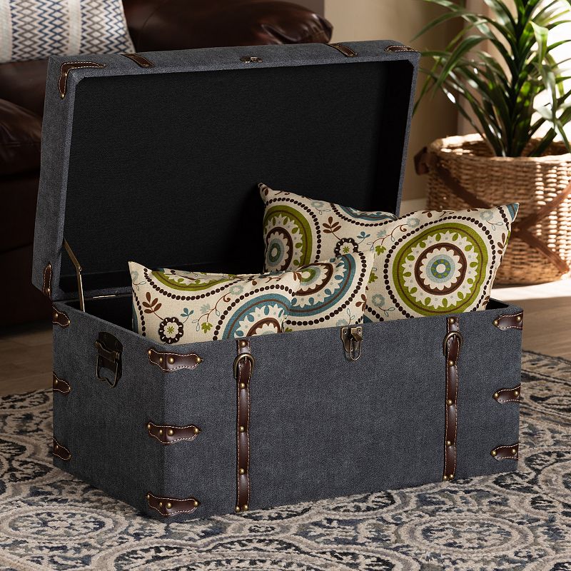 Baxton Studio Palma Storage Ottoman