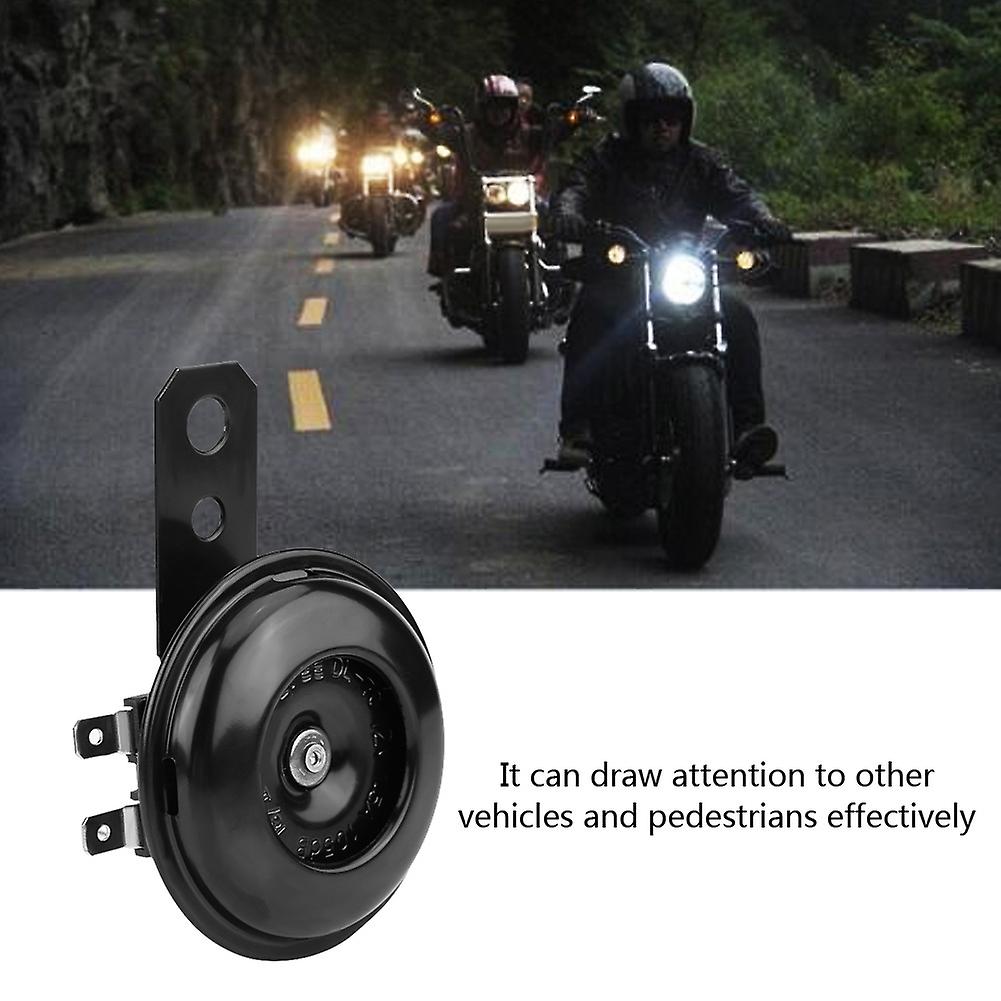 Motorcycle Universal Waterproof Electric Horn Round Loud Speaker For Scooter Moped Dirt  Bike