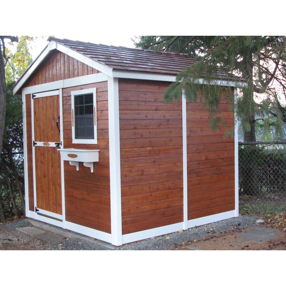 Outdoor Living Today 8 ft. x 8 ft. Western Red Cedar Gardener Shed G88