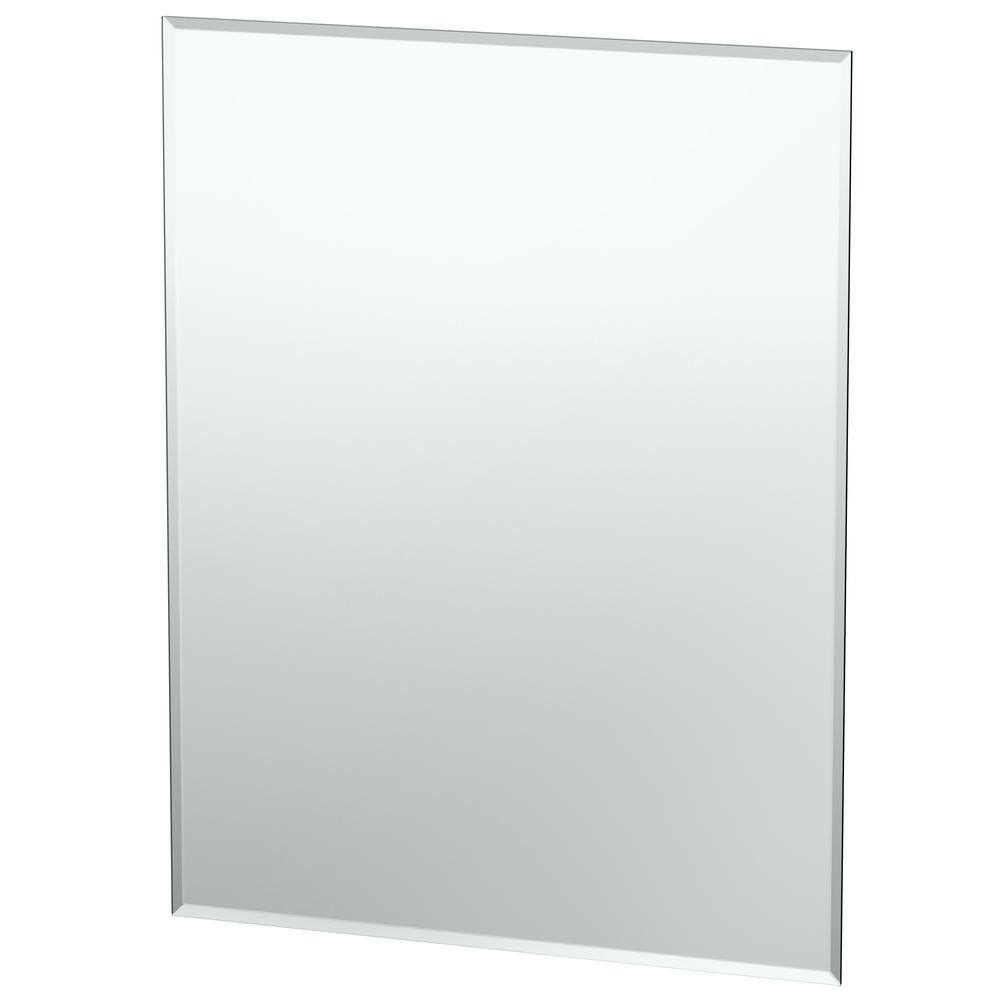 Gatco Flush 28 in. W x 36 in. H Frameless Rectangular Beveled Edge Bathroom Vanity Mirror 1804