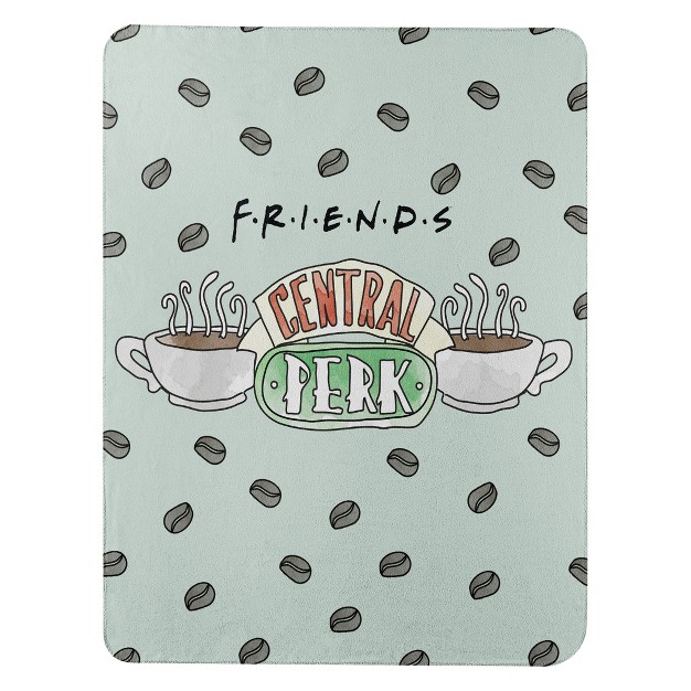 The Northwest Company Friends Coffee Crew Fleece Throw 45x60 Green