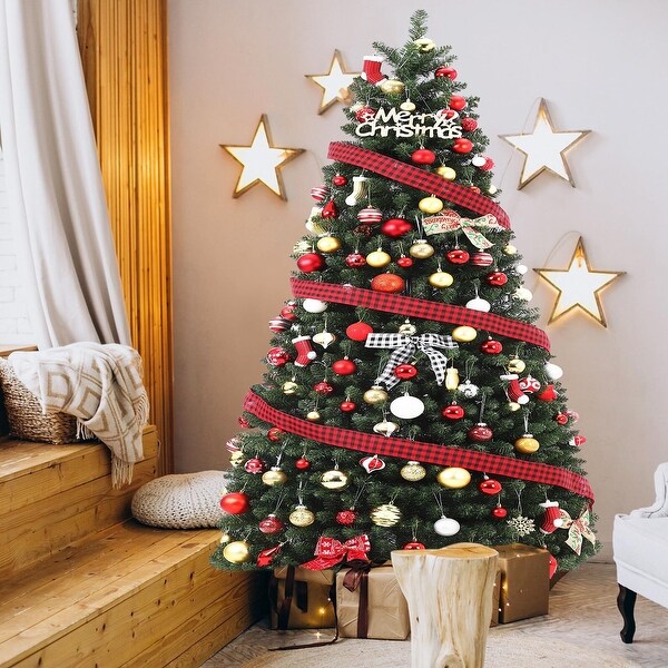 7.5 FT Artificial Foldable Retractable Holiday Christmas Tree