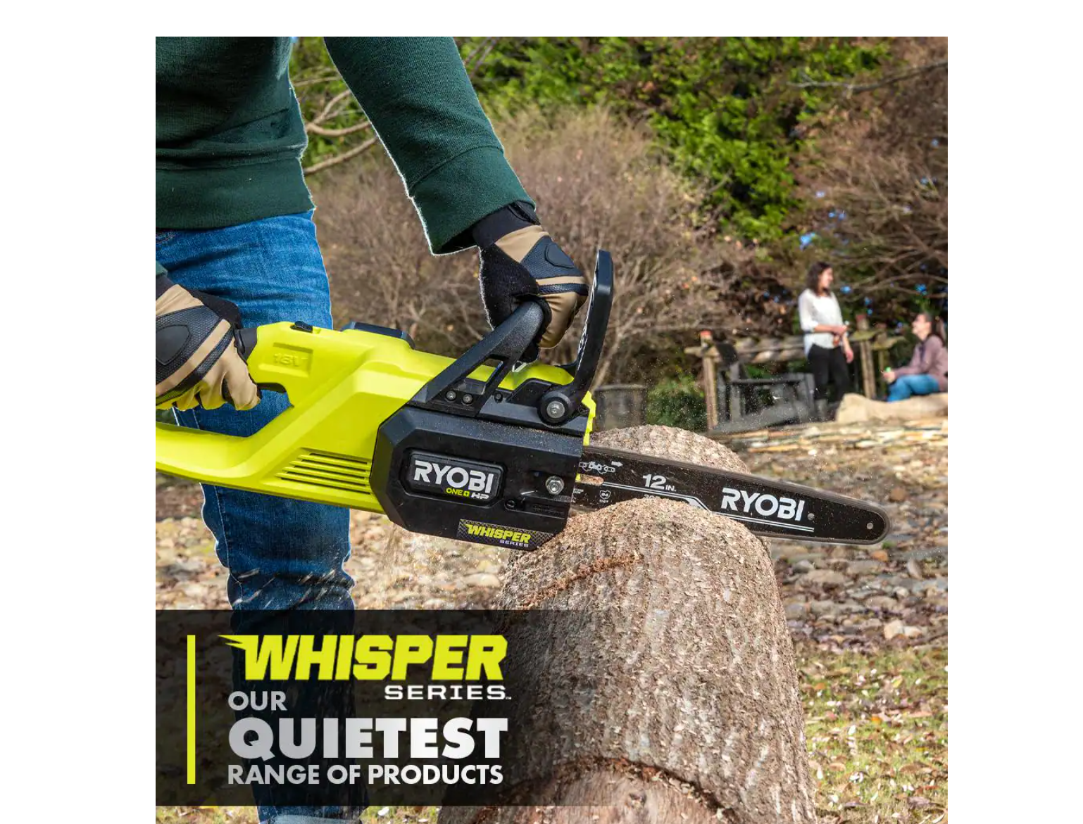 RYOBI P2570 ONE+ HP 18V Brushless Whisper Series 12 in. Cordless Battery Chainsaw with 6.0 Ah Battery and Charger