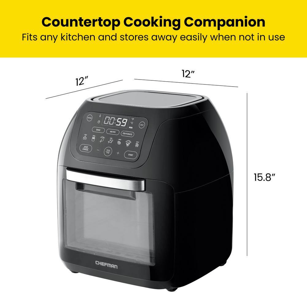 Chefman 10-Liter Digital Multifunction Air Fryer Plus Rotisserie Dehydrator Oven RJ38-10-RDO-V2