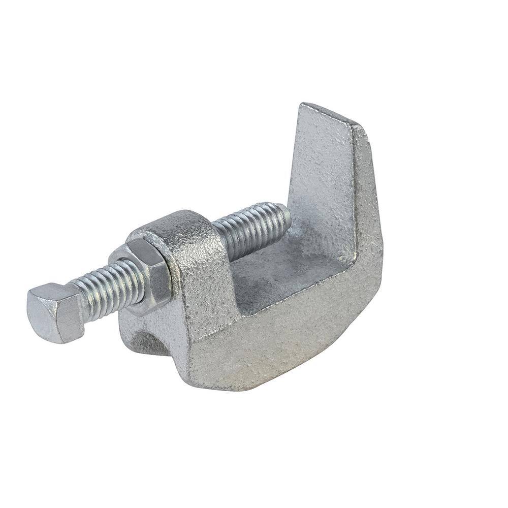 The Plumber's Choice Wide Mouth Beam Clamp for 12 in. Threaded Rod in Electro Galvanized Steel 12CLBWGE