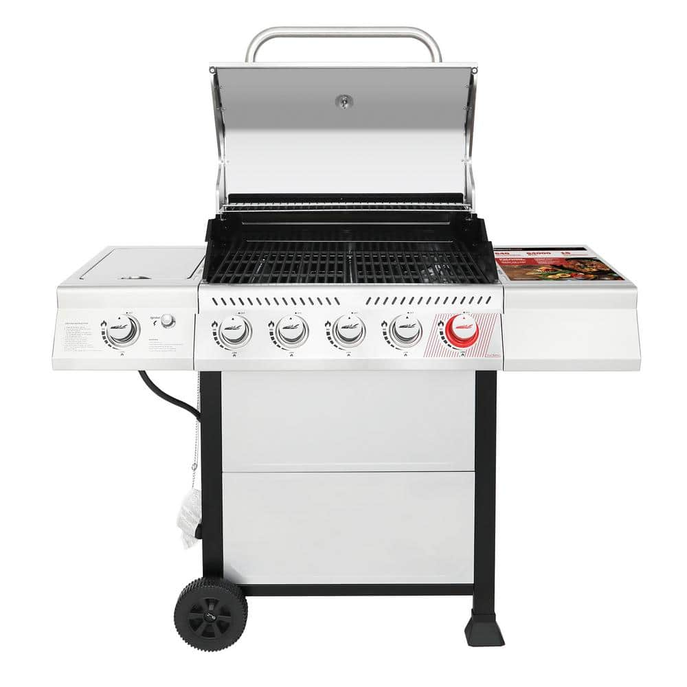 Royal Gourmet 5-Burner Propane Gas Grill in Stainless Steel with Sear Burner and Side Burner GA5401T