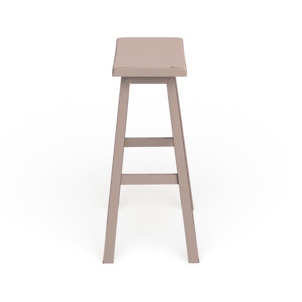 The Gray Barn Sennybridge Non-Swivel Grey Backless Counter Stool