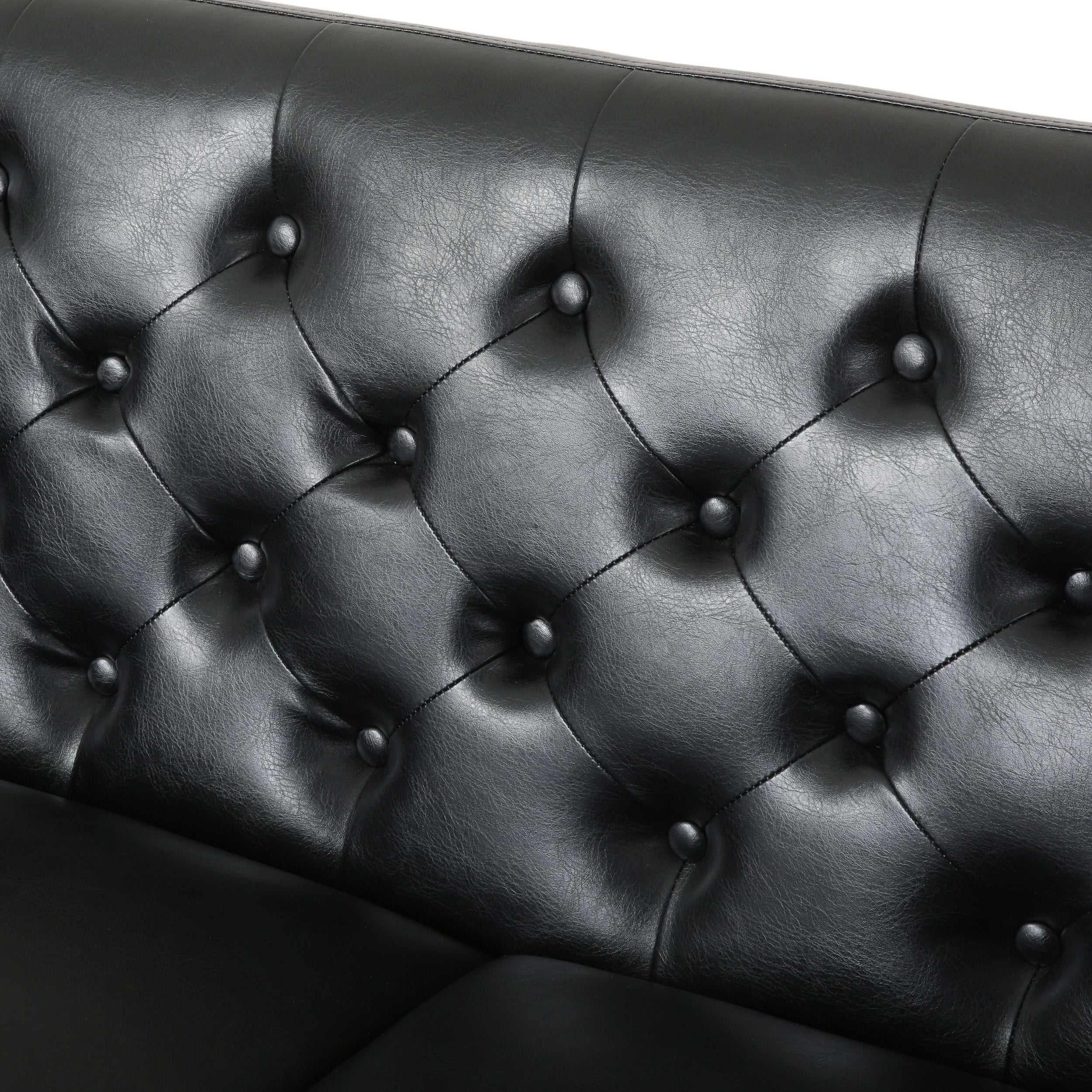 Drache Contemporary Upholstered Tufted Loveseat