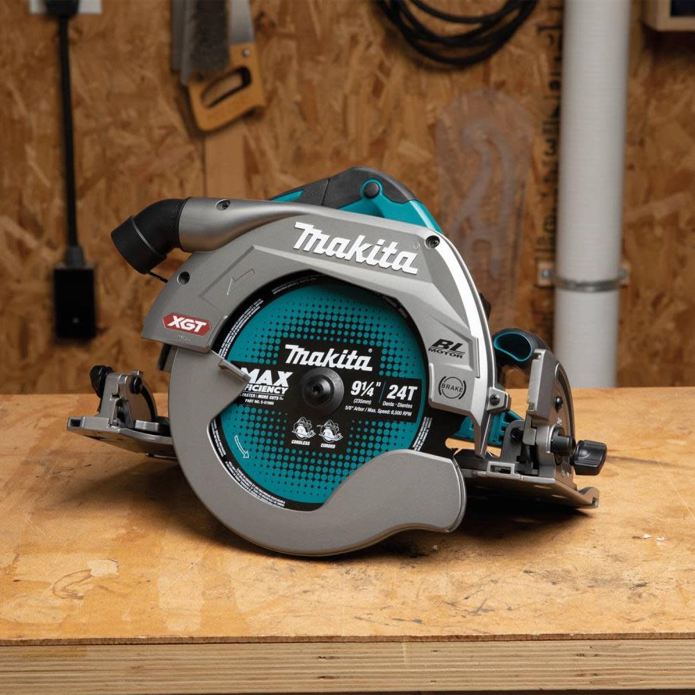 Makita 40V max XGT 9 1/4 Circular Saw with Guide Rail Compatible Base AWS Capable Bare Tool ;