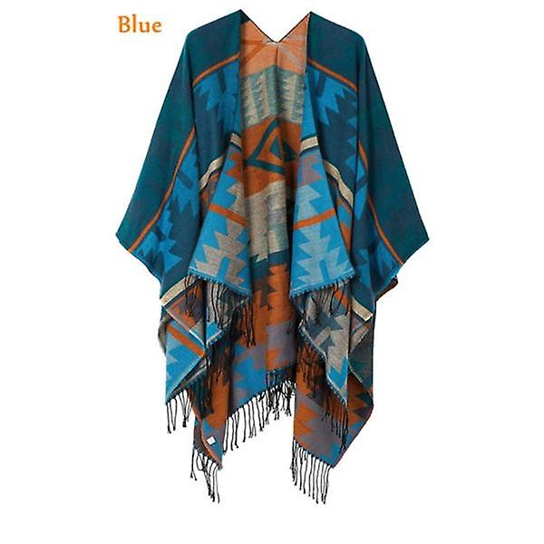 Women's Printed Tassel Cape