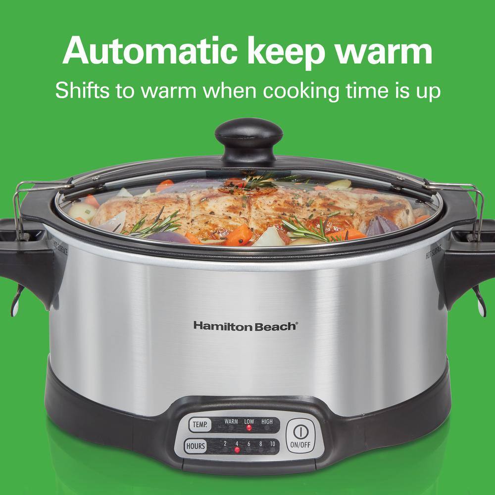 Hamilton Beach 6 qt. Stainless Steel Slow Cooker 33663