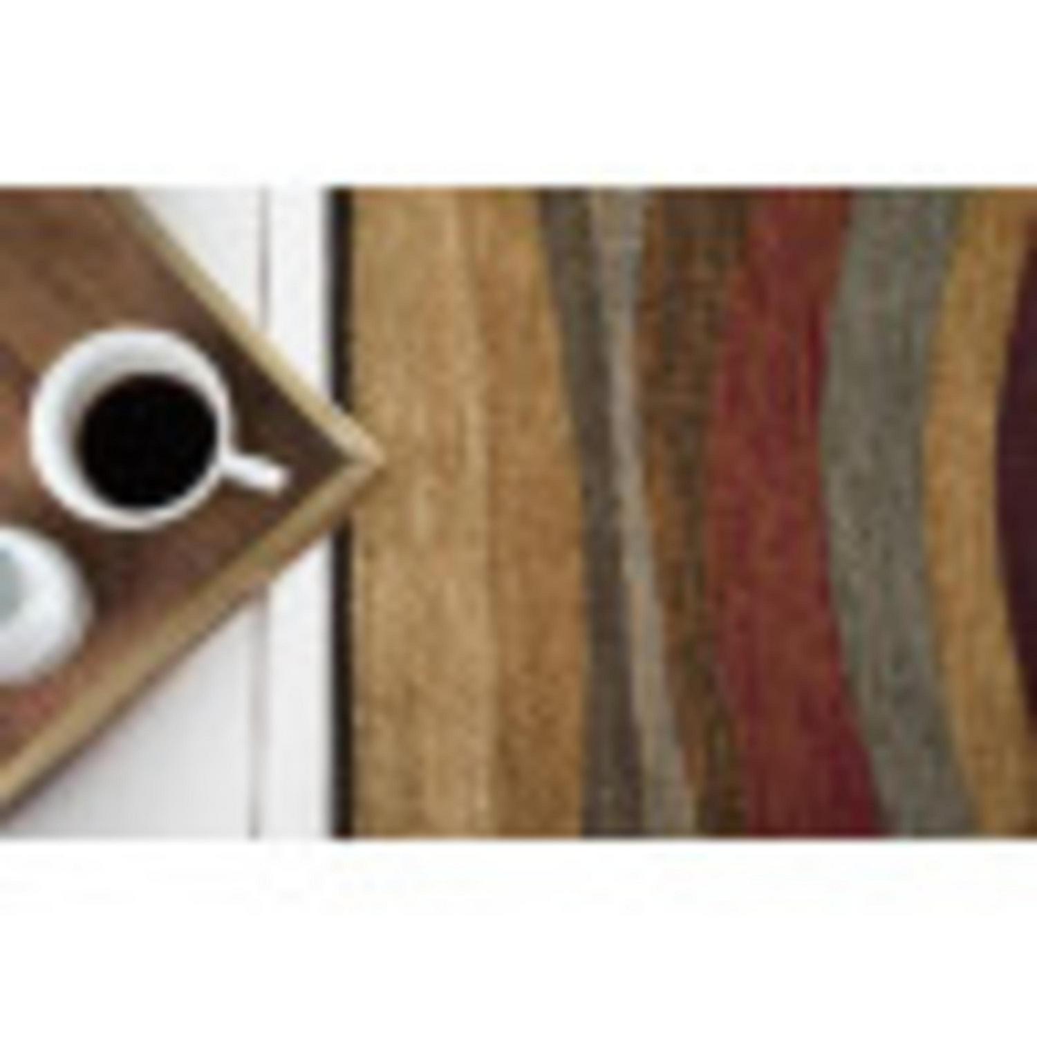 Contemporary 5and#215;7 Area Rug (5and#8242; x 7and#8242;) Abstract Multi-Color Living Room Easy to Clean