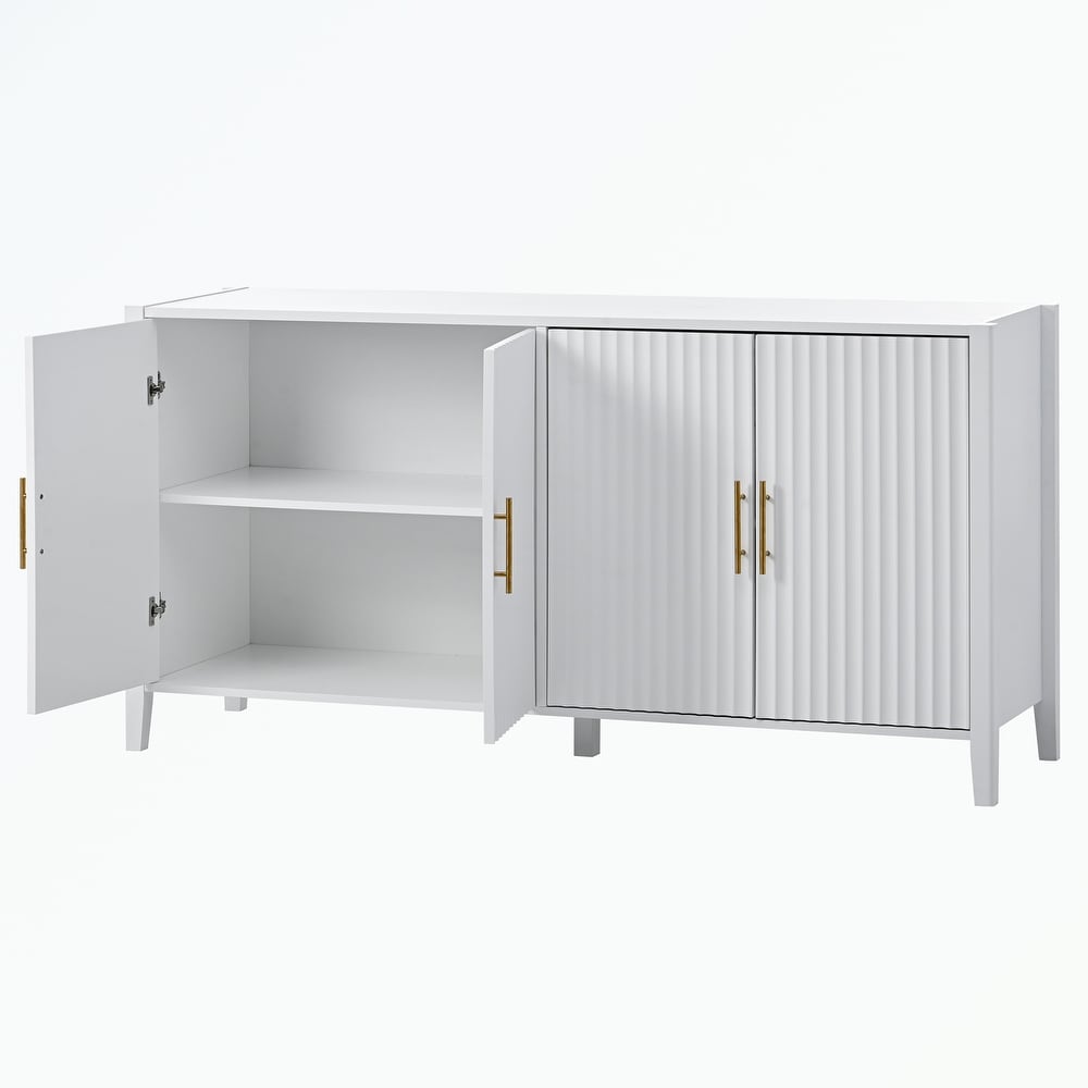 Storage Cabinet Sideboard Wooden Cabinet with Metal Handles