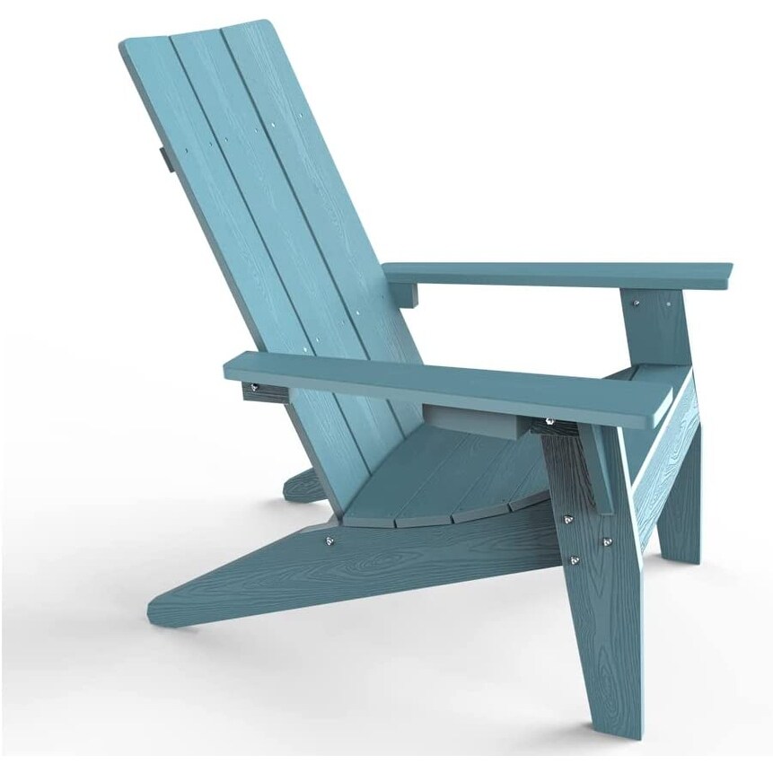 WINSOON  Weather HIPS Outdoor Adirondack Chair with Cup Holder