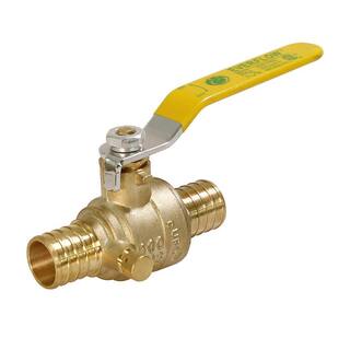 The Plumber's Choice 34 in. Full Port PEX Barb Ball Valve Water Shut Off with Drain 34405PV