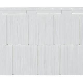 Novik NovikShake 14.5 in. x 48.75 in. RS RoughSawn Shake Polymer Siding in White (12 Panels Per Box 48.8 sq. ft.) 100060001