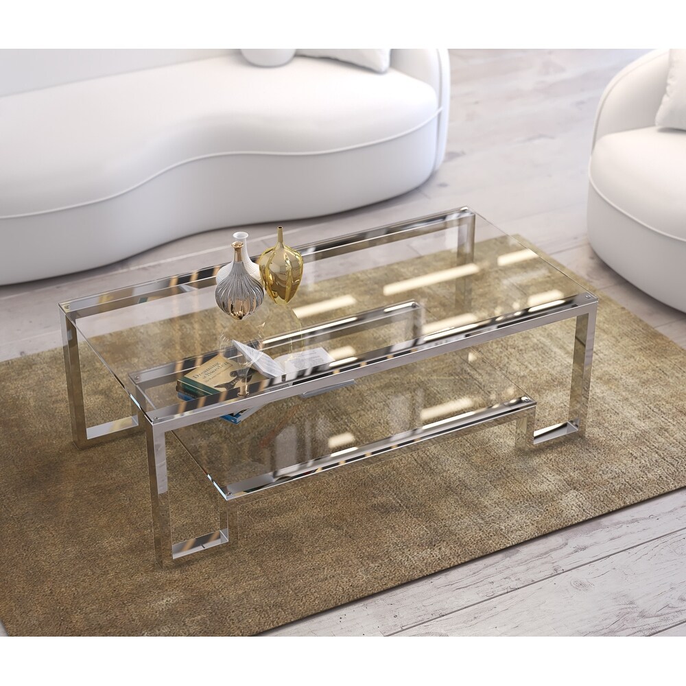 Laurence Coffee Table High Polish Gold.