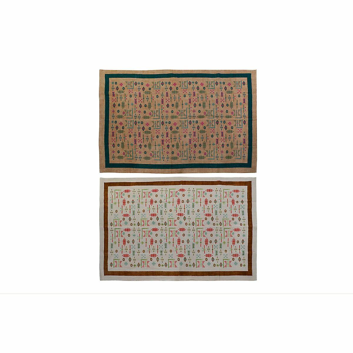 Carpet DKD Home Decor 120 x 180 x 0，4 cm Polyester White Ikat Boho (2 Units)