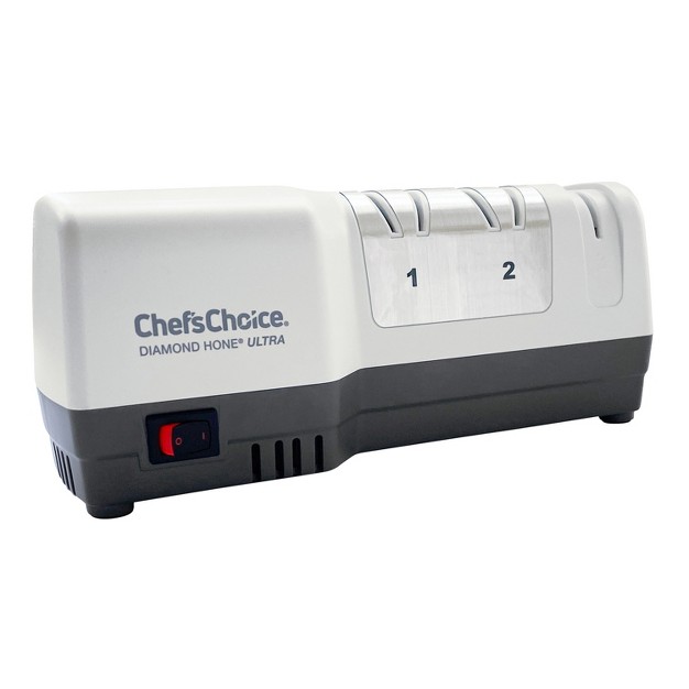 Chef x27 schoice Hybrid Knife Sharpener For 20 degree Straight And Serrated Knives 3 stage White