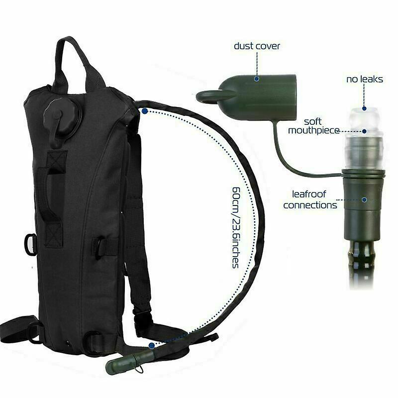 3l Water Bladder Bag Tactical Military Hiking Camping Hydration Backpack Outdoor W11598633