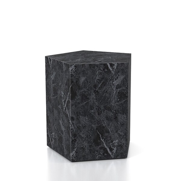 Furniture of America Alma Modern Faux Marble 19-inch Side Table