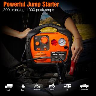 Wagan Tech Power Dome PLEX 1000 Peak Amp Jump Starter with 260 PSI Air Compressor and 800-Watt Peak Surge Power Inverter 7561