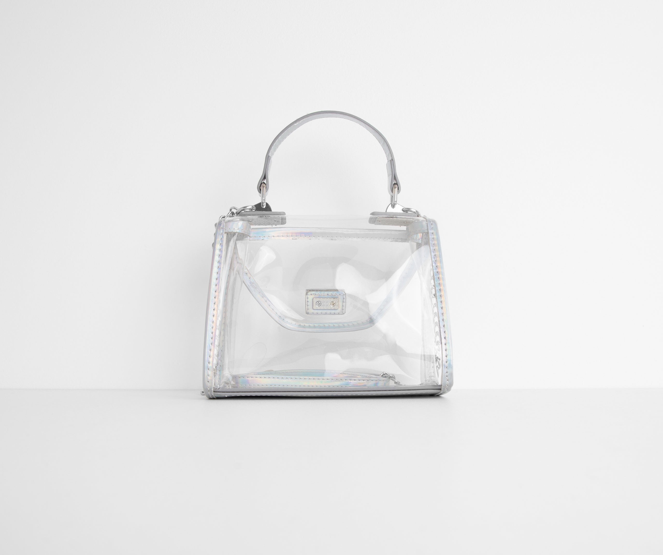 Holographic Trim Clear Mini Purse