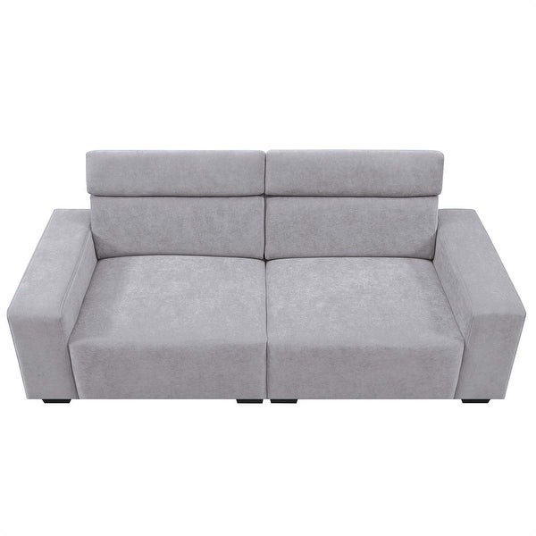 2-Seater Sectional Sofa Couch Loveseat with Multi-Angle Adjustable Headrest