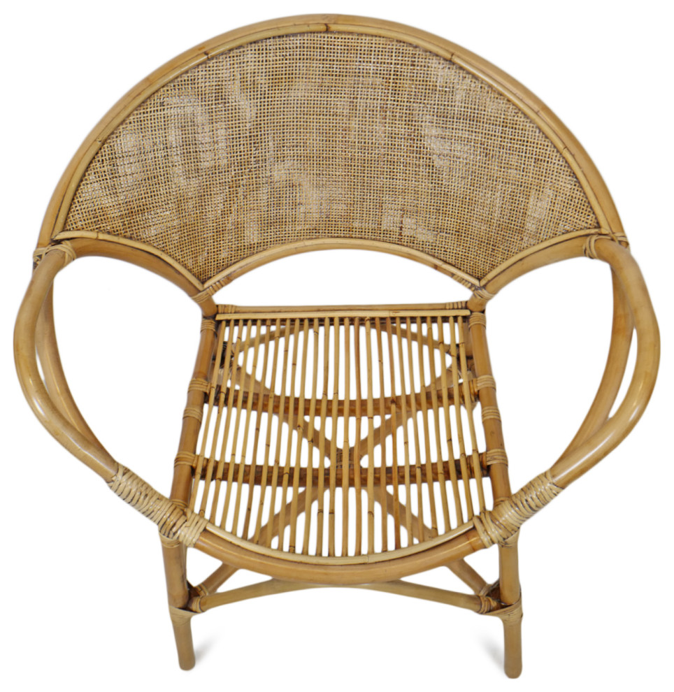 Bamboo and Rattan Ring Arm Chair   Tropical   Armchairs And Accent Chairs   by Design Mix Furniture  Houzz