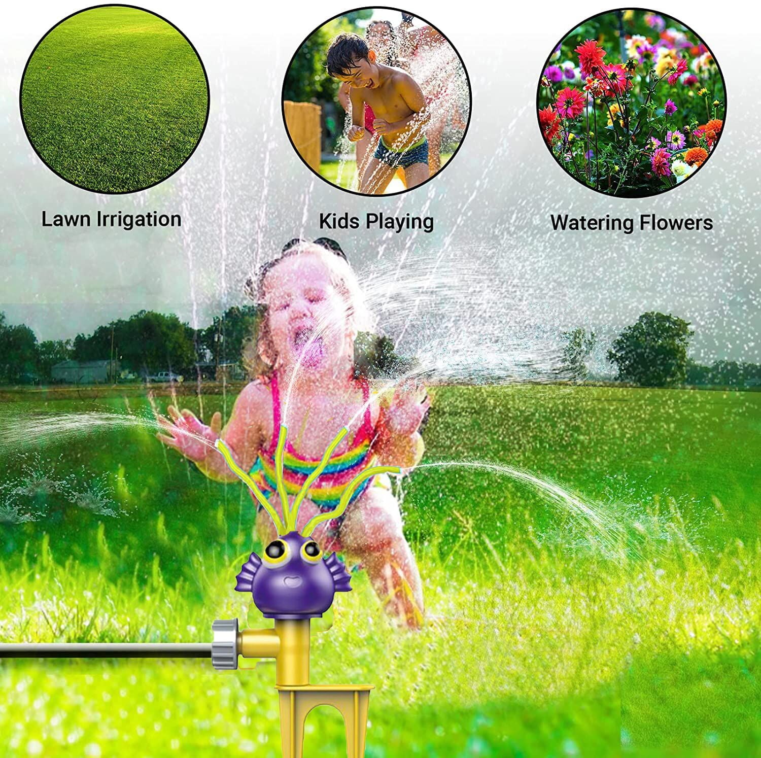 Outdoor Toys for Toddlers， Water Sprinkler Toys Summer Water Toys for Kids