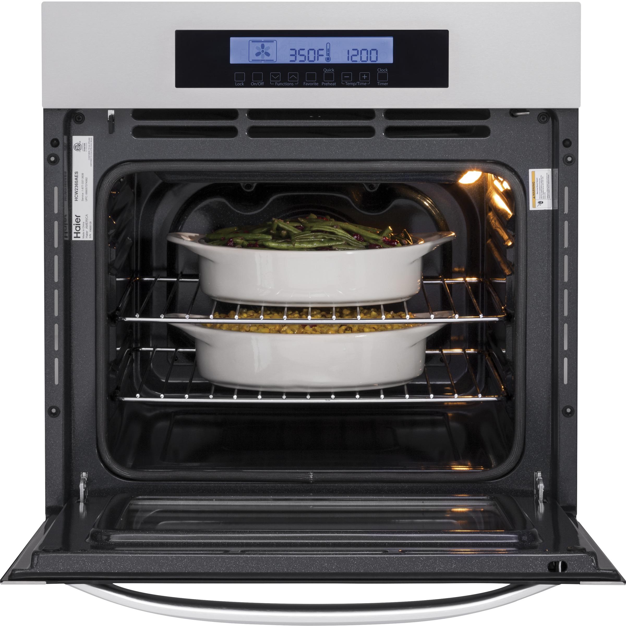 Haier 24-inch, 2 cu. ft. Built-in Single Wall Oven with Convection HCW2360AES