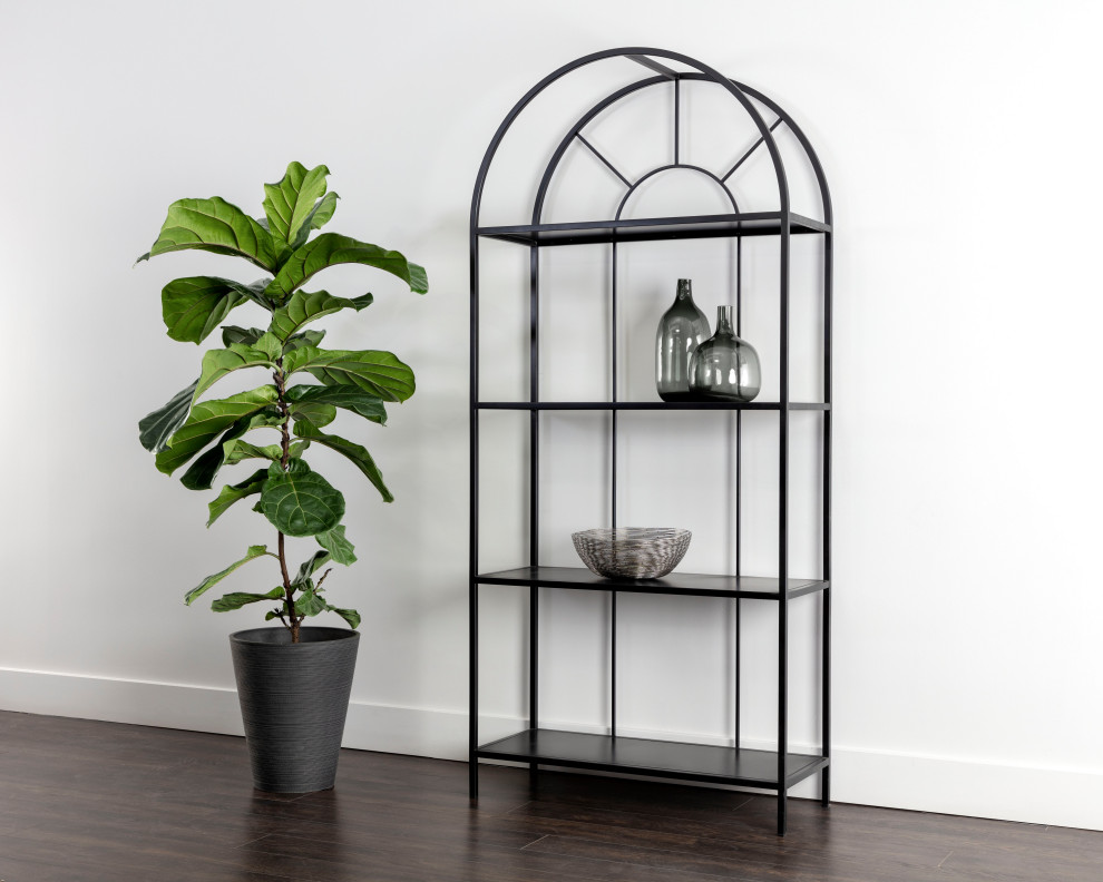 Alcove Bookcase Black   Transitional   Bookcases   by Sunpan Modern Home  Houzz