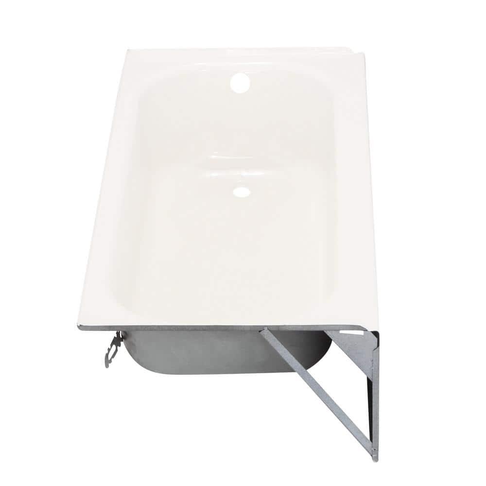 Bootz Industries Maui 60 in x 30 in Soaking Bathtub with Right Drain in White