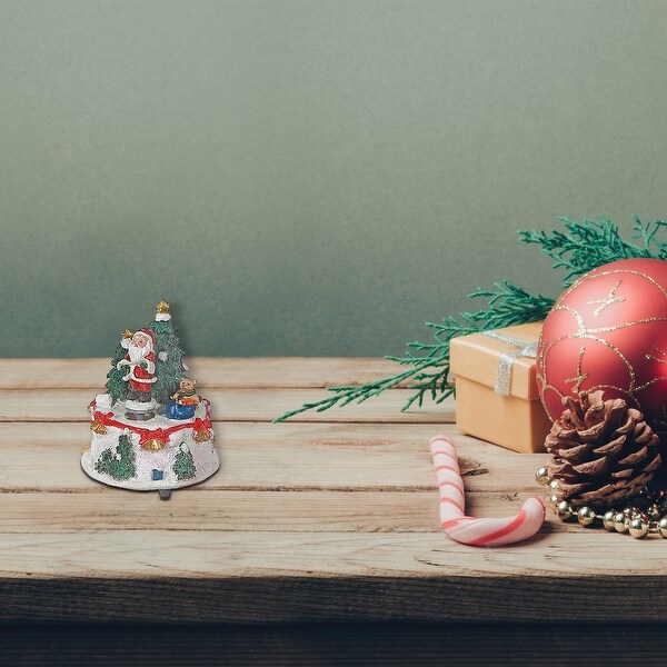 Polyresin Snow Santa Music Box