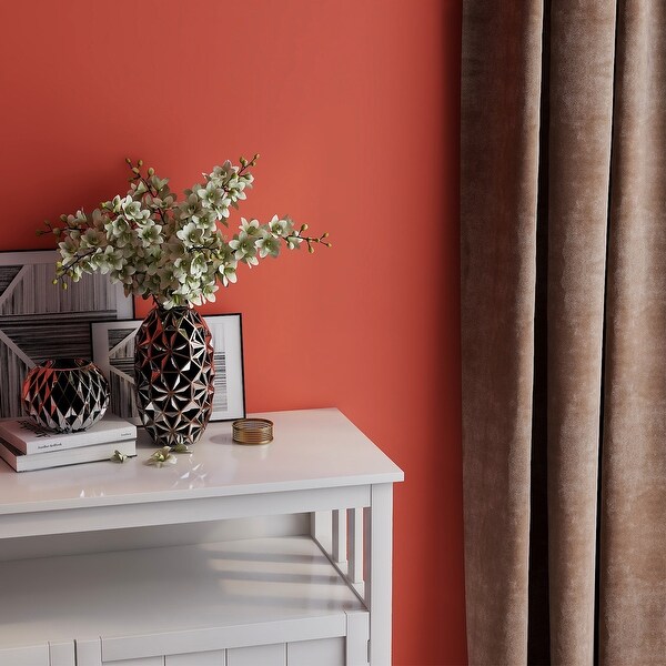 Wood Sideboard Storage Cabinet with Open Storage Shelf， Adjustable Shelf and Metal Handles