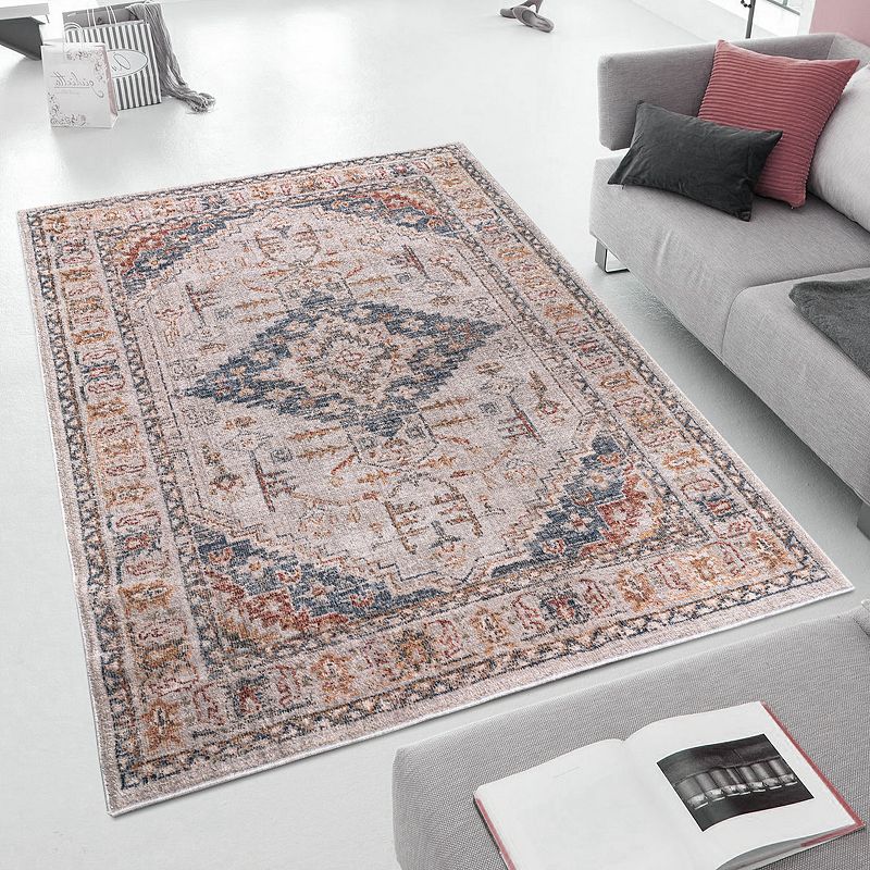 Madison Park Audrey Vintage Medallion Woven Area Rug