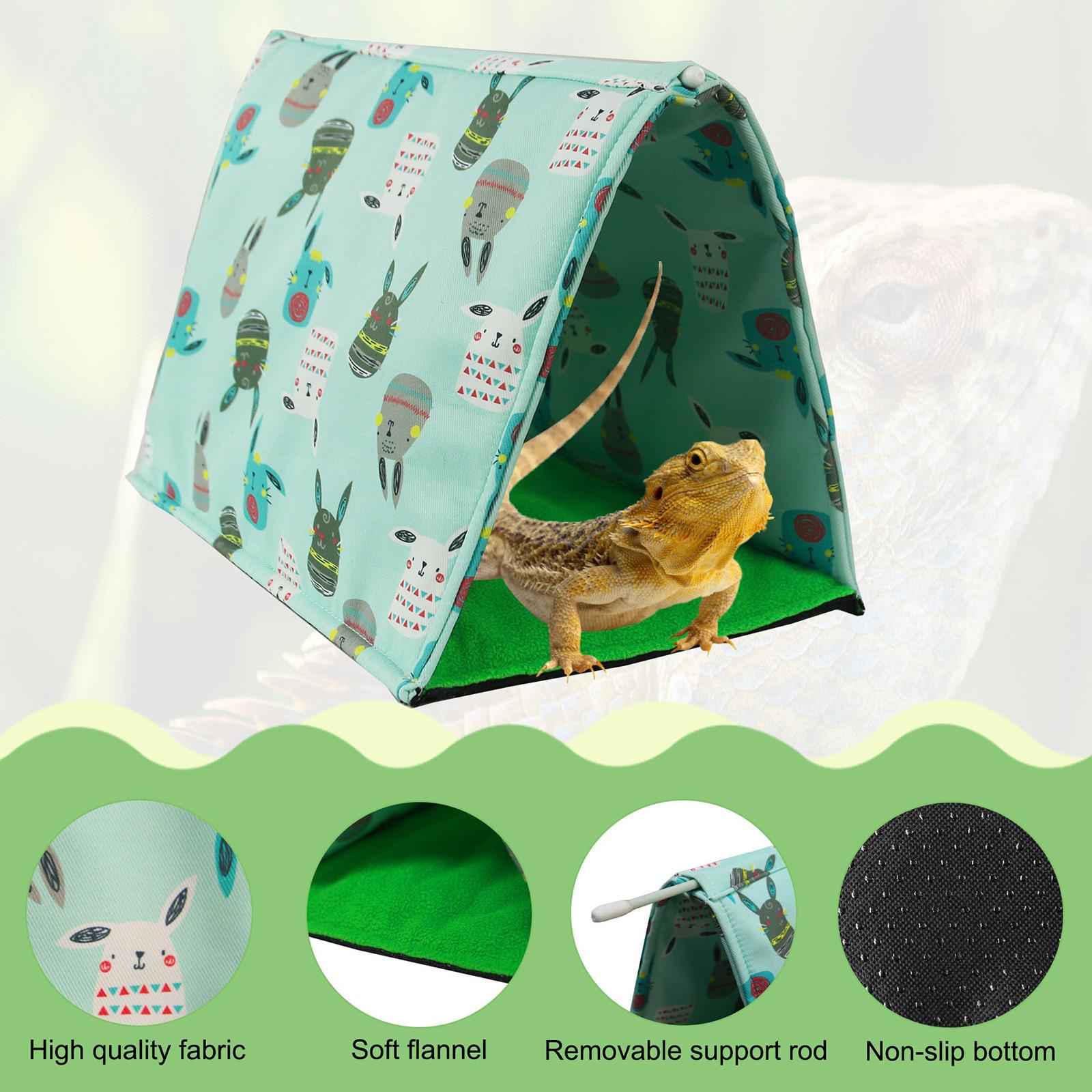 Reptile Hide Bed Terrarium Habitat Decor Little Pet Animals Green Cat