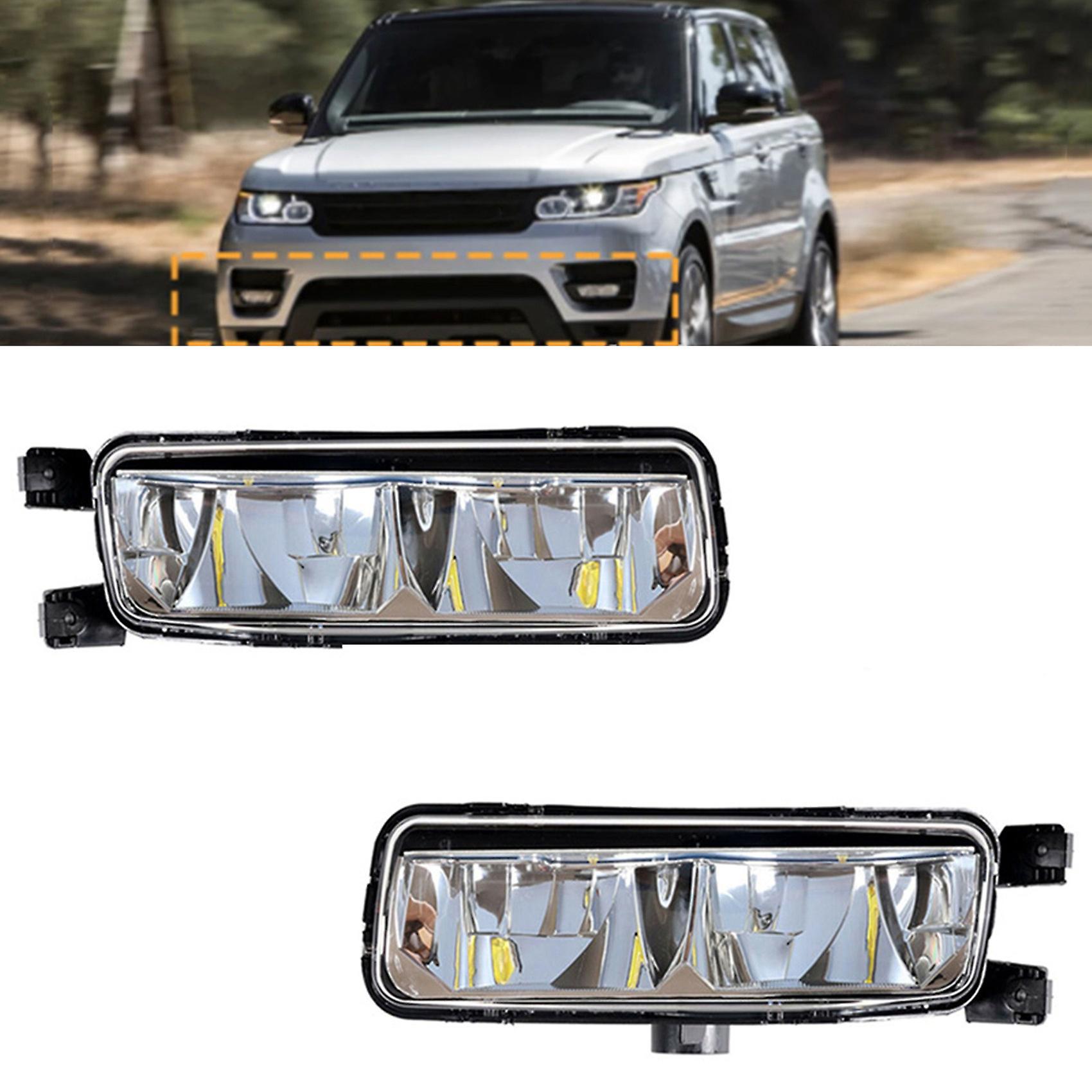 1pair Car Front Grille Frame Fog Light Led Day Running Lamp For 2014 2015 2016 2017 Lr033407 Lr0334