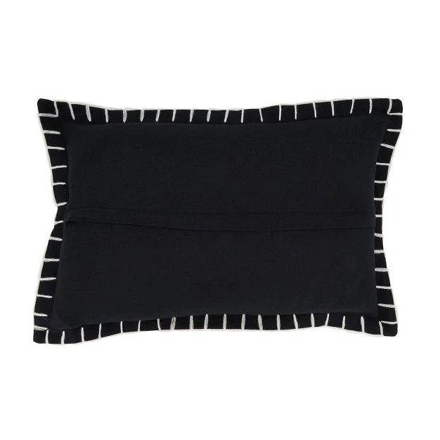 Oversize Minimalist Chic Throw Pillow Black