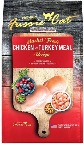 Fussie Cat Market Fresh Chicken and Turkey Recipe Grain-Free Dry Cat Food