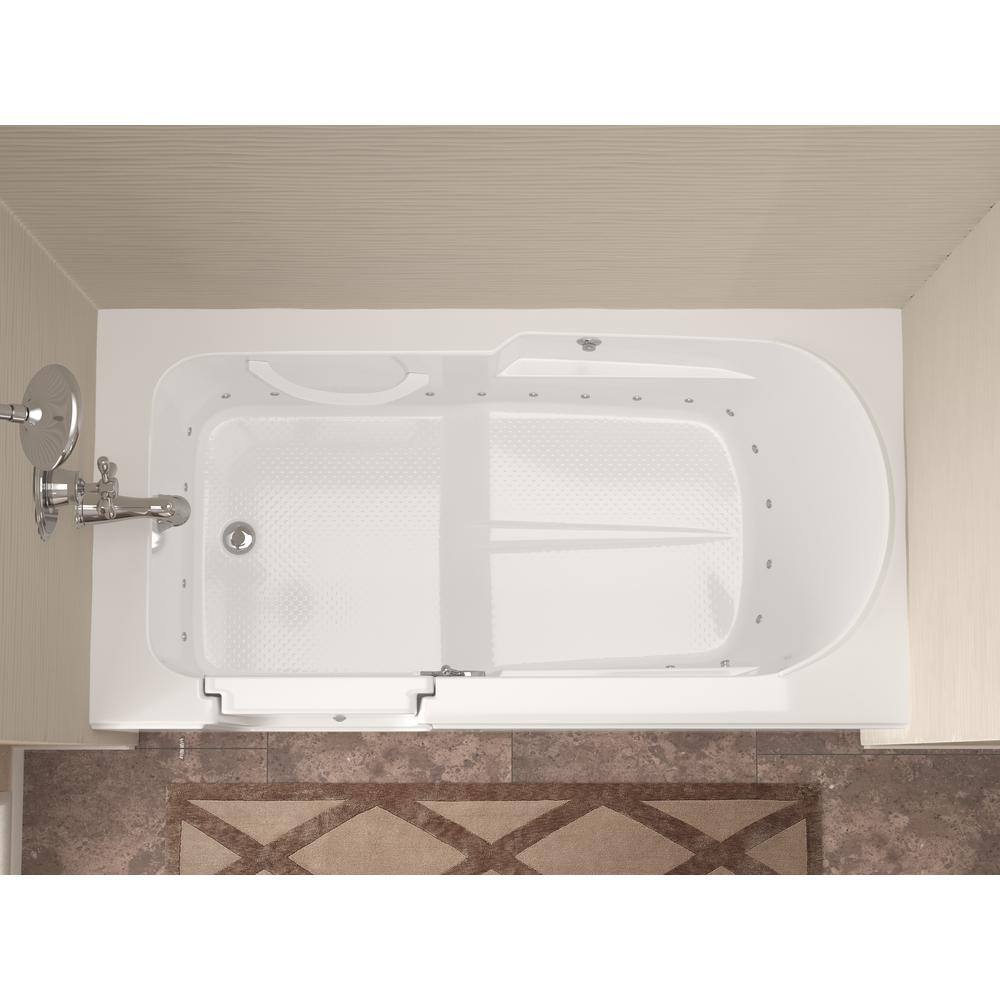 Universal Tubs HD Series 30 in. x 60 in. Left Drain Step-In Walk-In Air Tub in White HDSI3060LWA