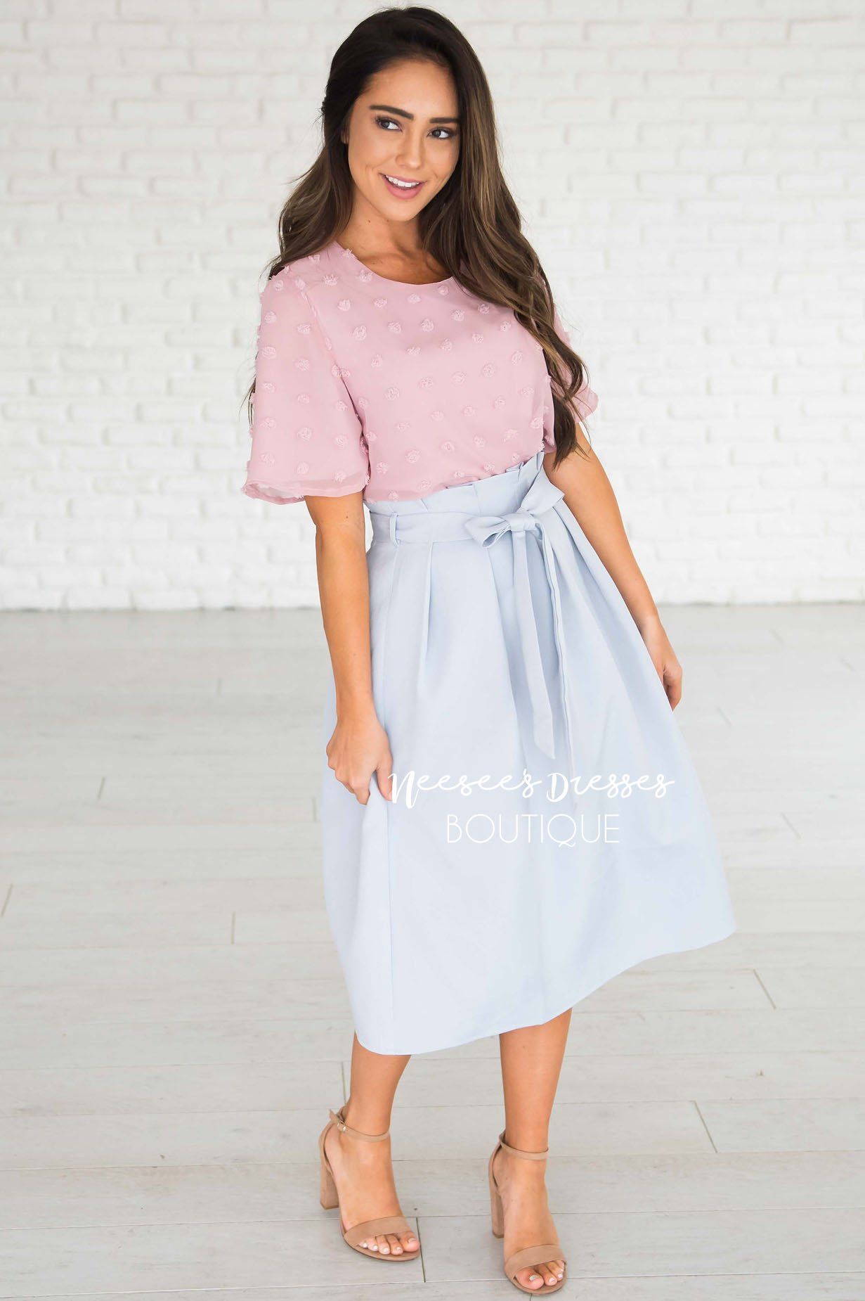 Pretty Ruffle Tie Waist Skirt