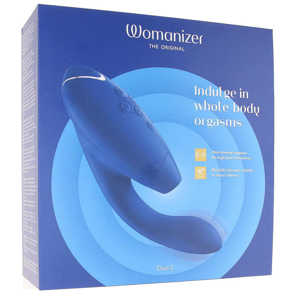 Womanizer Duo 2 Clitoral & G-Spot Stimulator in Blueberry