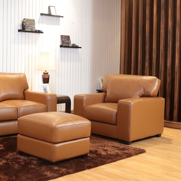 Bordeaux Leather Match Sofa，Loveseat，Armchair and Ottoman