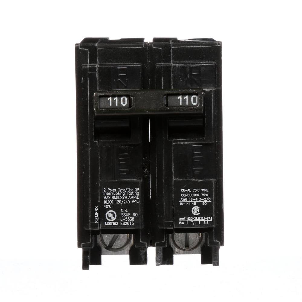 Siemens 110 Amp 2-Pole QP 10 kA Circuit Breaker Q2110