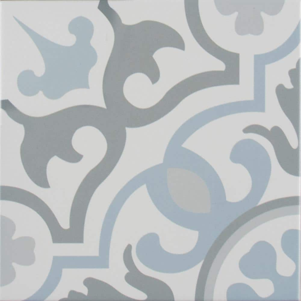 MSI Encaustic Blume 8 in. x 8 in. Matte Porcelain Patterned Look Floor and Wall Tile (5.16 sq. ft.Case) NHDBLU8X8