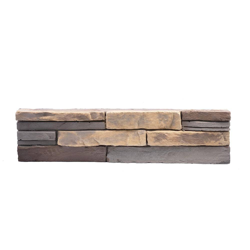 ADORN 23.5 in. x 6 in. Buckskin Stone Veneer Siding (Flats) BFLAT