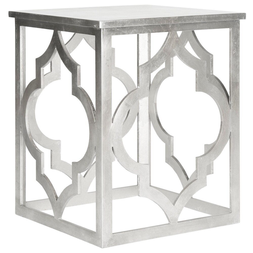 SAFAVIEH Milo Trellis Silver Leaf End Table.   19\